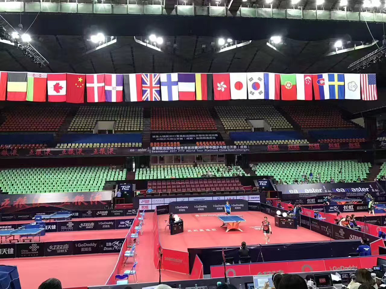 双鱼乒乓球台为2017国际乒联巡回赛中国公开赛指定用台